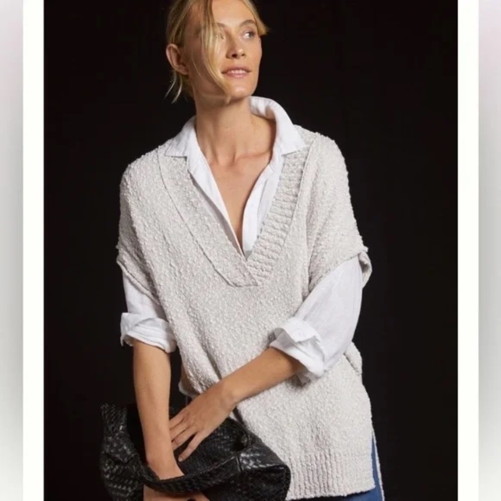 Pilcro X Anthropologie Deep-V Layering Sweater Vest - sz L
